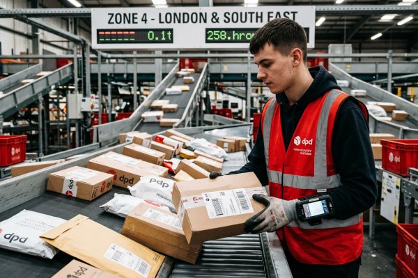 Beckdale warehouse workers using barcode scanning technology