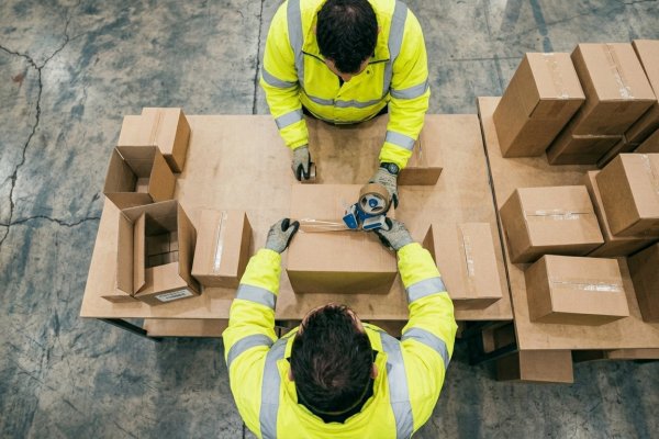 Modern UK fulfilment warehouse with advanced technology syst