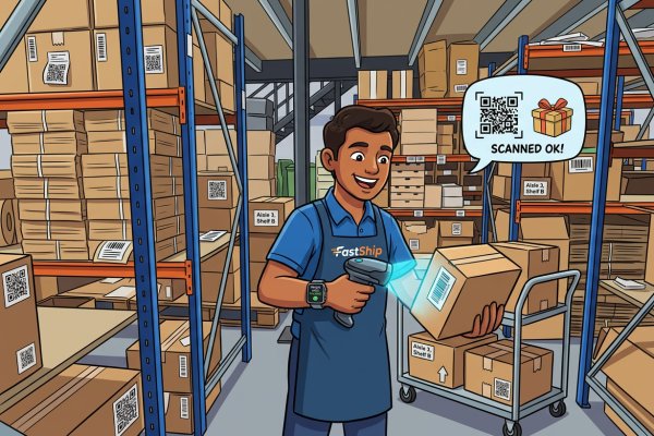 Modern warehouse automation system with conveyor belts proce
